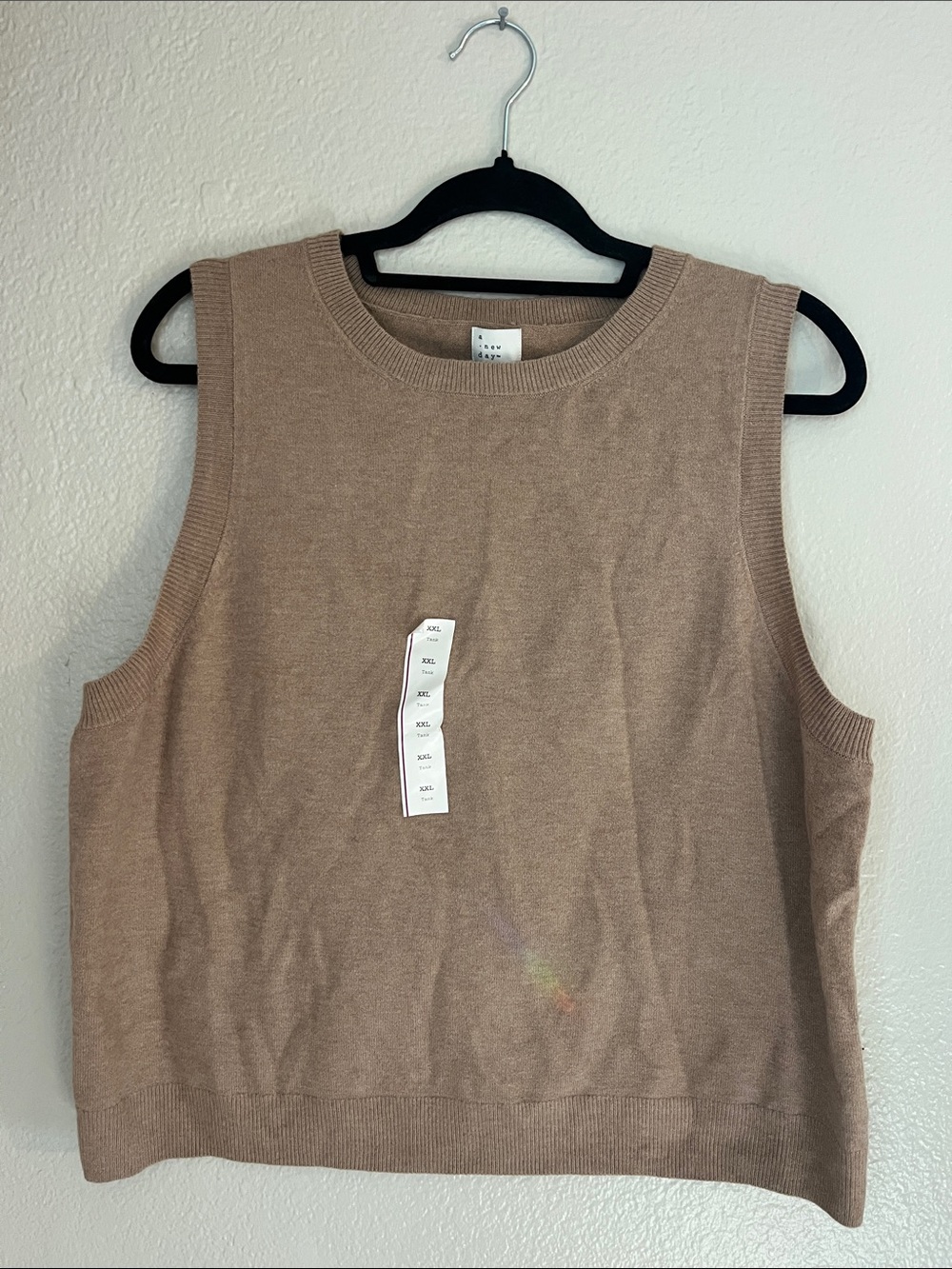 NWT - a new day XXL Sleeveless Knit Tank Top - Taupe